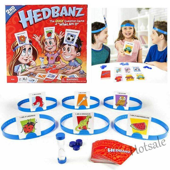 【hot sale】 C06 Hedbanz Card Board Game Party Family Friends Guessing
