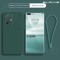 ELAXIS เคสโทรศัพท์มือถือ Xiaomi 11T 5G/11T Pro 5G,เคสซิลิโคนเหลวขอบตรงป้องกันเลนส์กันตกบางมากๆสีพื้นเคสฝาหลังซิลิโคนนิ่ม