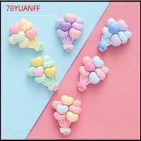 78YUANFF 30pcs Cabochon ลูกโป่งสี อุปกรณ์เสริมเสริม เรซิน งานฝีมือตกแต่งงานปาร์ตี้ การ์ตูนลายการ์ตูน บอลลูนความรัก กิ๊บติดผมเครื่องประดับ DIY สมุดเก็บภาพ