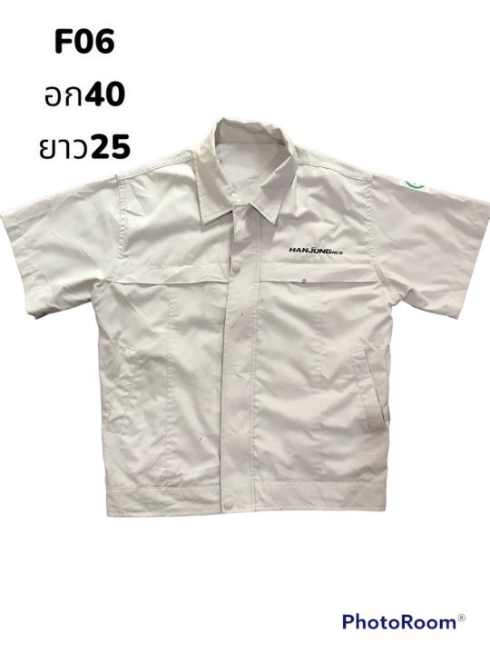 เสื้อช้อปช่างแขนสั้น-เสื้อช้อปใส่ทำงาน-สินค้ามือ2-จากญี่ปุ่น-เกาหลี-สภาพดี-f01-f09