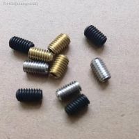 ❁◄ 10-50PCS DIN916 brass headness screw M1.6 M2 M2.5 M3 M4 M5 M6 M8 Stainless Steel or black steel hex socket set grub screw