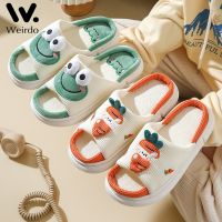 Lovely Frog Linen Slippers Women Shoes Couples Non Slip Thick Soled Spring Summer Cotton Linen Cool Slippers Home Slippers Slide