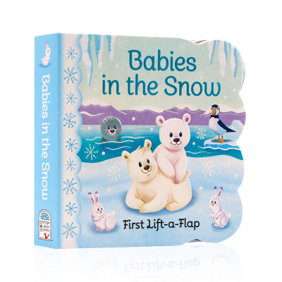 English original picture book babies in the snow polar baby turns over alien Book cute baby bedtime story young baby children 1-3 years old English Enlightenment cognition animal theme knowledge popular science lovely illustration