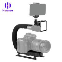 Harayaa C Shape DV Bracket Stabilizer ชุดไฟ LED สำหรับกล้อง Slr และ DV