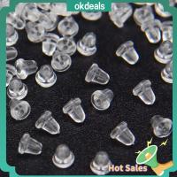 OKDEALS นุ่มนุ่มๆ ต่างหูด้านหลัง ต่างหู backings ใสสะอาด อุปกรณ์เสริมต่างหู อะไหล่สำหรับเปลี่ยน ต่างหูตะขอปลา คลัทช์กระสุนเบาะ ห่วงห่วงห่วง