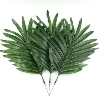 50pcs Large Silk Artificial Green Leaf Tropical Palm Foliage Leaves For Hawaiian Theme Party Wedding Home Garden Decorations