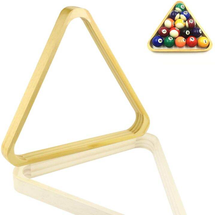 2 INCHES WOODEN BILLIARD TABLE RACK TRIANGLE RACK STANDARD SIZE W/ FREE