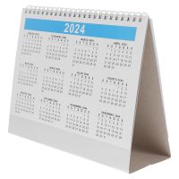 Desk Top Decor Calendar Delicate 2024 Tabletop Desk Calander Brazil Standing Flip Calender Exquisite