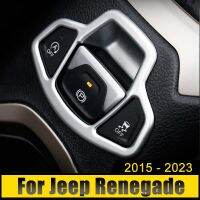 สำหรับ Jeep Renegade 2015 2016 2017 2018 2019 2020 2021 2022 2023 ABS แผงปุ่มเบรคมือรถยนต์สติกเกอร์ตกแต่งแผ่นครอบ