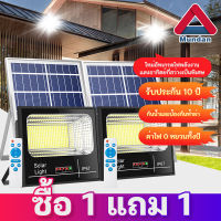 Mundan ซื้อ 1 แถม 1 ไฟโซล่าเซลล์ ไฟภายนอกอาคาร 1000W ไฟโซล่าเซล1500W 800W 500W 300W 200W 100Wไฟ led ไฟโซล่าเซลล์ solar light สีขาว ไฟสปอตไลท์ ไฟ กันน้ำ IP67 ไฟพลังแสงอาทิต โคมไฟนอกบ้าน