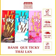 Bánh Que Ticky Thái Lan Phủ Kem 3 Vị Socola , Sữa , Dâu - Hộp 6 Que - 20gr