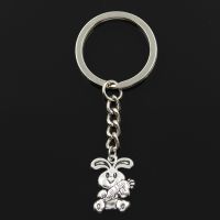 ┇❒◕ Short12hfh2tr Fashion 30mm Chain Keychain Jewelry Antique Color Plated Carrot Easter 21x15mm Pendant