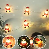 2M 20LED Santa Claus Snowflake Tree LED Lights String Christmas Decoration for Home Christmas Ornaments