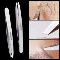 ☜ Eyebrow Tweezer Stainless Steel Slanted Eye Brow Clips Hair Removal Makeup Tools Eyelashes Extension Double Eyelid Application