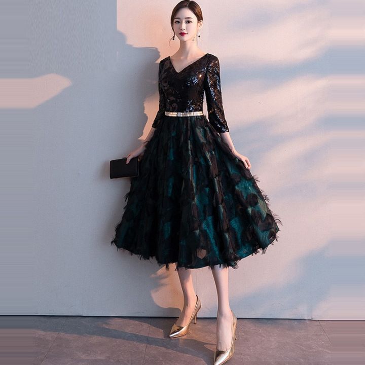 Knee Length Designer Dresses | Women's Tea Length Gowns Online –  NewYorkDress