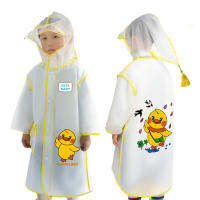 เด็กเสื้อกันฝนที่มีกระเป๋ากันน้ำ Windproof การ์ตูนน่ารักพิมพ์ P Oncho สำหรับหนุ่มๆสาวๆ