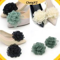 CHONGXI 2pcs อุปกรณ์เสริมเสริม เจ้าสาวในบ้าน รองเท้าสำหรับงานแต่งงาน ที่หนีบริบบิ้นโบว์ คลิปเงางาม คลิปตกแต่งรองเท้า หัวเข็มขัดเสน่ห์