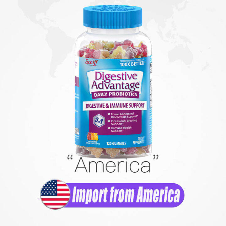 schiff Digestive Advantage Probiotic Gummy Bear Gummy 120 Gummies daily probiotic survives