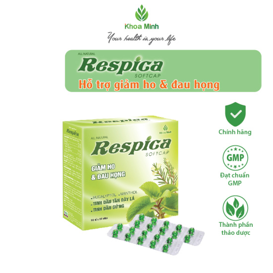 Respica softcap hộp 100 viên, giảm ho, đau họng - ảnh sản phẩm 1