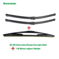 Senwanse ด้านหน้าและด้านหลังใบที่ปัดน้ำฝนสำหรับ Citroen Xsara Picasso 2005-2010ที่บังแดดหน้ารถยนต์ที่ปัดน้ำฝนกระจกหน้ารถ26 "26" 16"