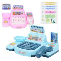 Play Cash Register for Kids Pretend Cash Register Toy Playset Small Simulation Supermarket Cashier Pretend Play Toys for Kids to Develop Early Math Skill gaudily