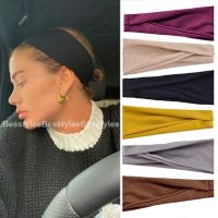 【YF】 Fashion Women Solid Color Elastic Hair Bands Yoga Sport Headband Turban Makeup Hoop Vintag Headwrap Accessories