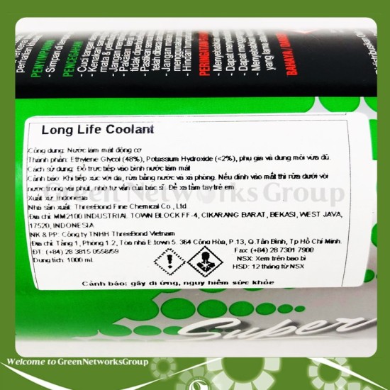 Nước làm mát threebond long life cho oto xe máy greennetworks  chai xanh - ảnh sản phẩm 2