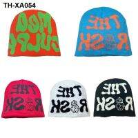 Color Hip Hop Alphabet Hat Knitted Cold Warm Elastic Outdoor