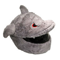 หมวกกันน็อค Shark ฝาครอบหมวกกันน็อครถจักรยานยนต์ตลก Headwear Plush Fuzzy หมวกกลางแจ้ง Full Face ป้องกันหมวกกรณี Moto-x7d