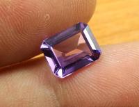 พลอย อเมทิส { Amethyst } สี่เหลี่ยม 6x8 mm.  พลอยดิบธรรมชาติ ***#อัญมณีประจำราศีกุมภ์ (14 ก.พ. – 13 มี.ค.) :: ♡ รูปทรง สี่เหลี่ยม  ♡ สี ม่วง  ♡ ค่าความแข็ง 7  ♡ คุณภาพ VVS  ♡ น้ำหนัก 1.43 ct.  ♡ ขนาด 6.0 x 8.0 x 3.9 mm.  ♡ แหล่งที่มา ประเทศ Africa