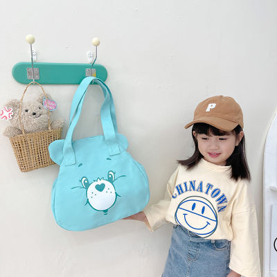2023 Spring New Fashion Kindergarten Shoulder Hand Bag Cute Princess Canvas Big Bag Korean Style Childrens Womens Bag 2023