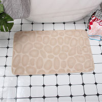 Spot parcel post Cross-Border Cobblestone Floor Mat Door Mat Doormat Solid Color Flannel Bathroom Non-Slip Mats Wholesale