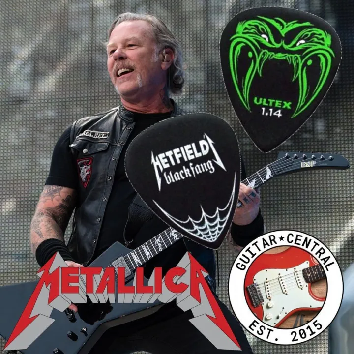 1pc Jim Dunlop USA PH112 James Hetfield's Black Fang Metallica pick ...