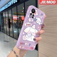 JIUMOO เคสสำหรับ Infinix Hot 11S Hot 11 2022ลายการ์ตูนดีไซน์ใหม่สุนัขแฮปปี้ด็อกเคสมือถือนิ่มบางลายขอบสี่เหลี่ยมด้านข้างฝาครอบเคสซิลิโคนนิ่มเคสป้องกันการกระแทก