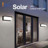 Vimite Led โซล่าเซลล์ติดผนัง โซล่าเซลล์สวน ไฟหน้าบ้าน โคมไฟติดผนัง ไฟตกแต่งในสวน Solar Outdoor Wall Light IP65 Waterproof Led Porch Lights Balcony Garden Lights Wall Lamp