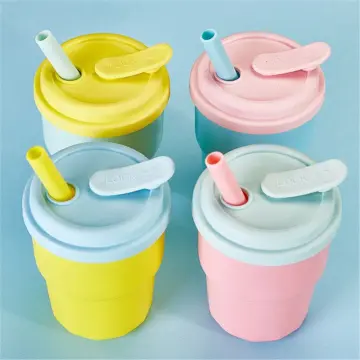 400Ml Square Mug With Lids and Straws Single Colored Handle Layer Drinking  Glass Cups For Soda Iced Coffee Milk Bubble Tea Water