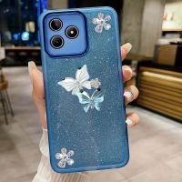 2023เคสโทรศัพท์สุดหรูใหม่สำหรับ Infinix NOTE 30 30i 30Pro 30VIP สมาร์ท7 4G 5G ฝาครอบด้านหลังส่องแสงเป็นประกายวิบวับปลอกโทรศัพท์มือถือเลนส์กล้องถ่ายรูปเต็มรูปแบบปกป้องด้วยฟิล์มใสผีเสื้อซิลิโคนนุ่ม