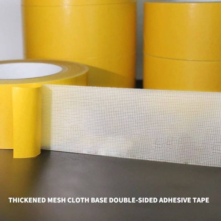 double-sided-carpet-tape-เทปติดพรม-เทปกาวติดพรม-ผ้าเทปติดพรม-เทปกาวสองหน้า-เทปกาวติดหญ้าเทียม-เทปกาวติดเสื่อน้ำมัน-ยึดพรม-ขนาด-4-cm-x5-m