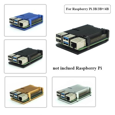 Raspberry Pi 4 Model B/3B /3B 4 Color Aluminum Metal Case with Heat Sinks for Raspberry Pi 4/3