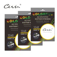 สายกีต้าร์โปร่งสีรุ้ง Rainbow Civin Guitar Strings Set  เบอร์010 Rainbow Guitar Strings Set