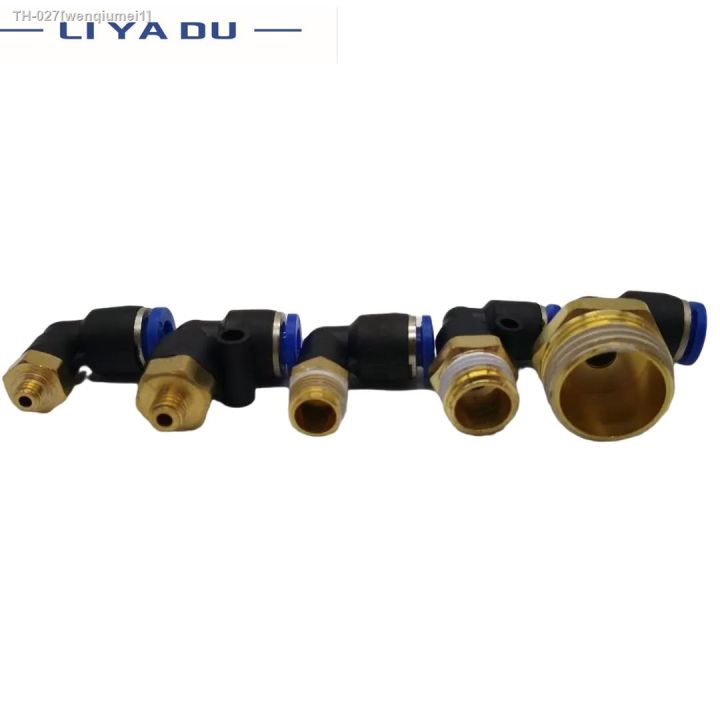 10pcs-pneumatic-connector-l-shape-pl-4-6-8-10-12mm-hose-tube-m5-6-1-8-1-4-3-8-1-2-bspt-thread-air-elbow-quick-coupling-fitting