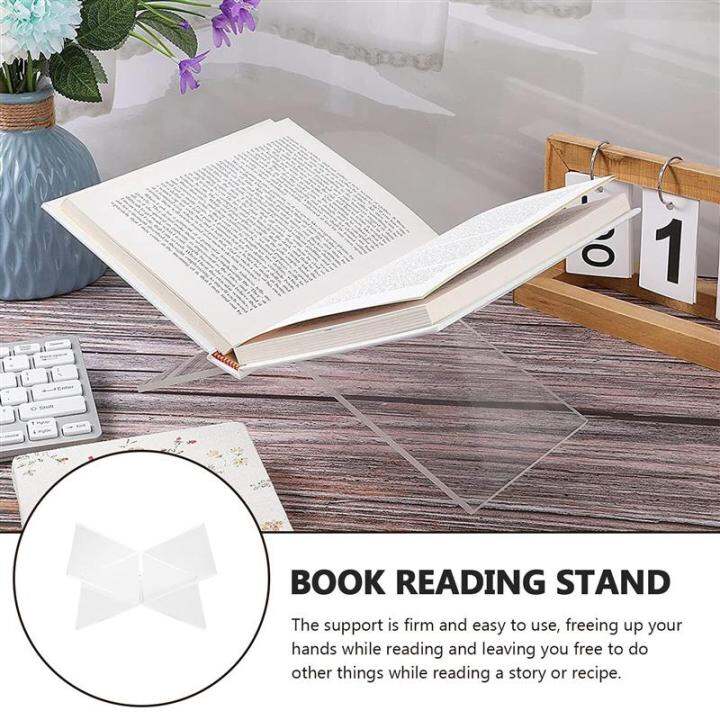 cw-transparent-book-stand-files-แสดงแร็คโน้ตดนตรีอะคริลิคแสดงชั้นวาง-x-shaped-desktop-booking-holding-rack