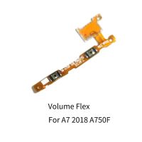 สําหรับ Samsung Galaxy A7 2018 A750F ปุ่มปรับระดับเสียง Flex Cable Side Key Switch ON OFF ปุ่มควบคุม อะไหล่ซ่อมปุ่ม