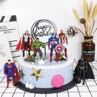 ♂❀❏ Avengers Cake Decoration Decoration Birthday Decoration Hand-made Birthday Model Gift Captain America Superman Iron Man Cake Decoration