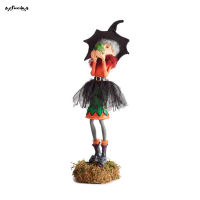 SUC Halloween Witch Statue Hand-Painted Resin Crafts Creative Desktop Ornament For Home Living Room Bedroom Decoration