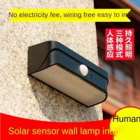 ☄▪☬ Solar light automatic human body induction wall LED outdoor courtyard gate balcony decorative lighting small street lightLampu suria automatik badan manusia induksi lampu dinding halaman luar pintu balkoni hiasan jalan kecil