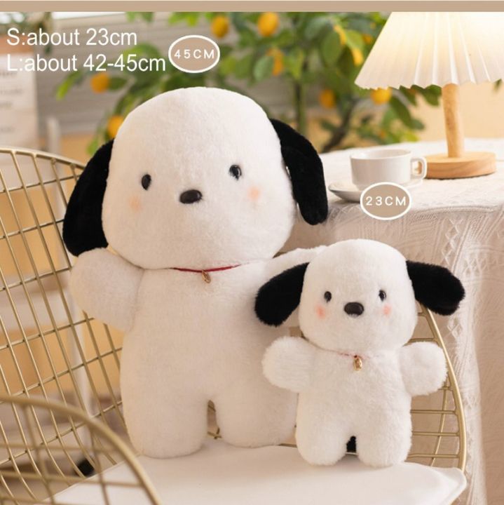 kawaii-ถือดอกกุหลาบกระต่าย-plushie-ผ้ากำมะหยี่ขนปุยไดโนเสาร์สีดำลูกสุนัขหมาแมวทารกน่ากอดตุ๊กตาของเล่นสำหรับวันเกิดสำหรับเด็ก