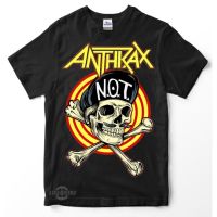 เสื้อยืดพรีเมี่ยมAnthrax NOT เสื้อยืดพรีเมี่ยม พิมพ์ลาย Metallica Megadeth pantera dream theater iron maiden สไตล์วินเทจ