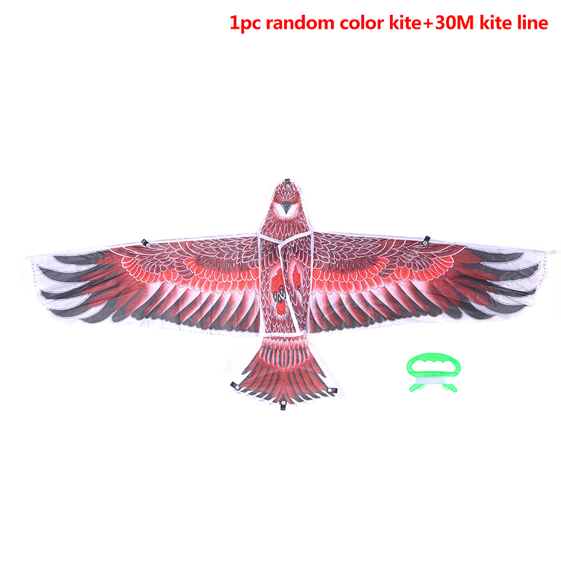 1.1m Large Flat Eagle Kite with 30Meter Kite Line Flying Bird Kite Friends Game 