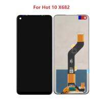 1ชิ้นสำหรับ Infinix ร้อน10 X682 10i ร้อน X659 10S X689จอแสดงผล LCD แบบสัมผัสหน้าจอร้อน10 Play X688 X657 10 Lite ร้อนกับกรอบ